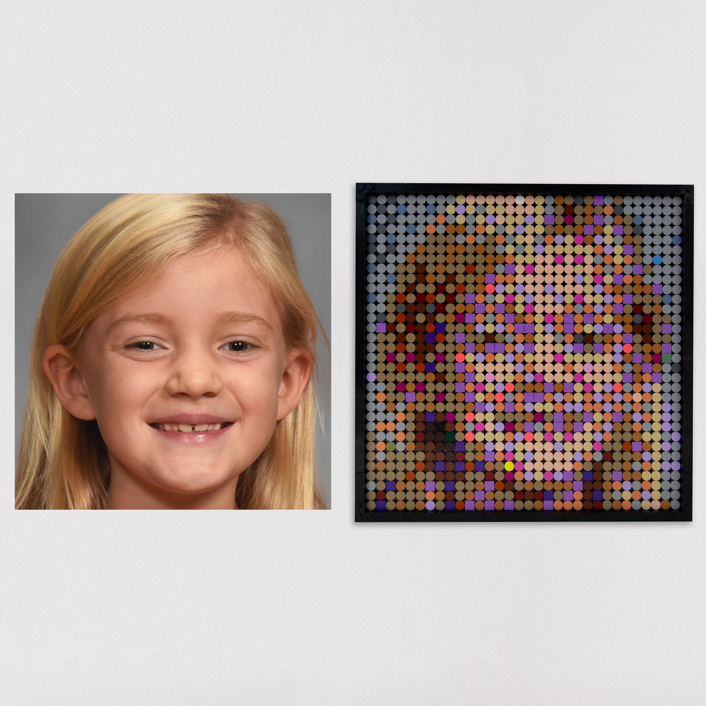 Custom Lego Portrait - Medium Square
